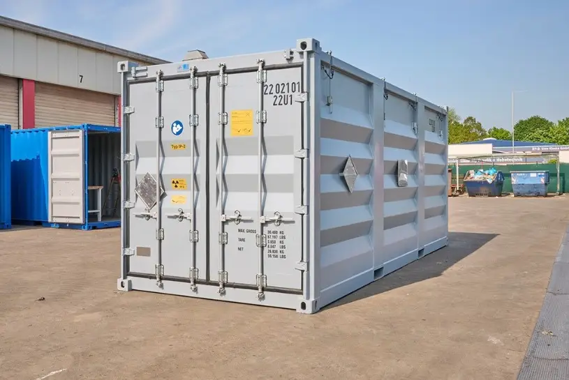 Die Außenansicht eines IP2 Containers der CHS Container Group