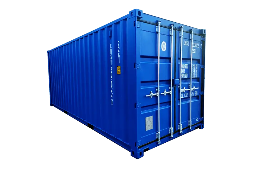 Außenansicht eines 20 Fuß DV Containers der CHS Container Group