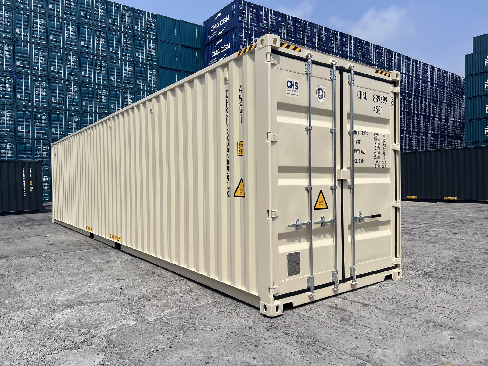 40 Fuß Neu High-Cube Seecontainer