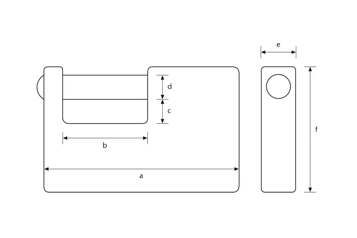 Container-Vorhängeschloss ABUS 92 Monoblock – Bild 3