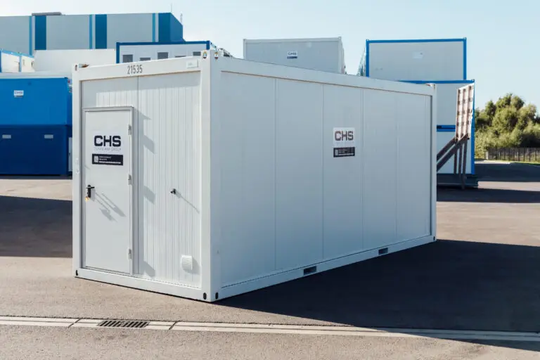 20ft shipping container office white new corner right front scaled 1