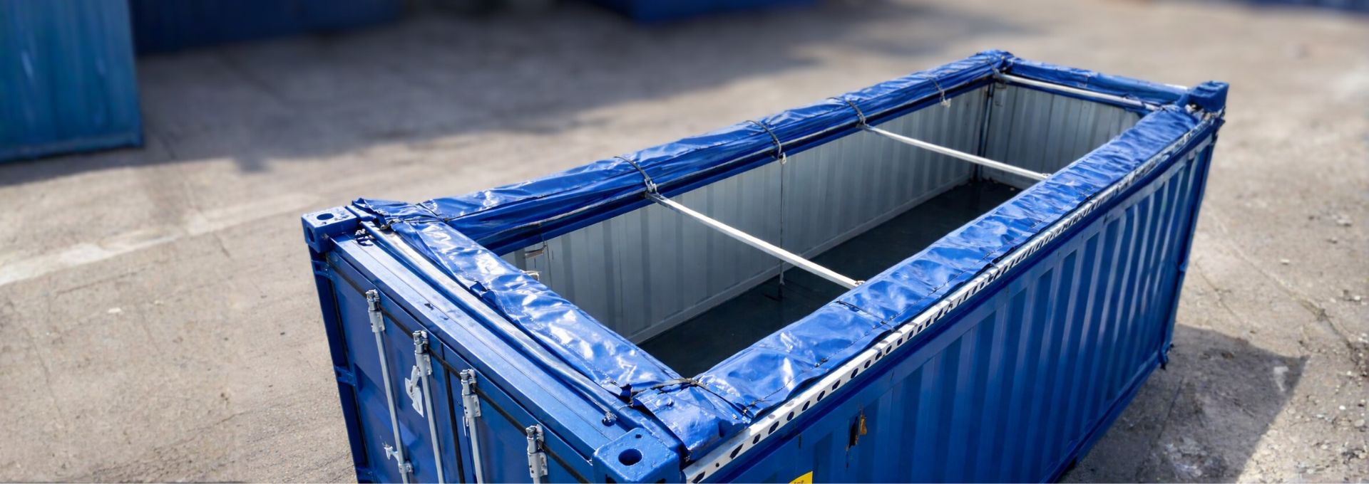 Opened Roof of Open Top Container