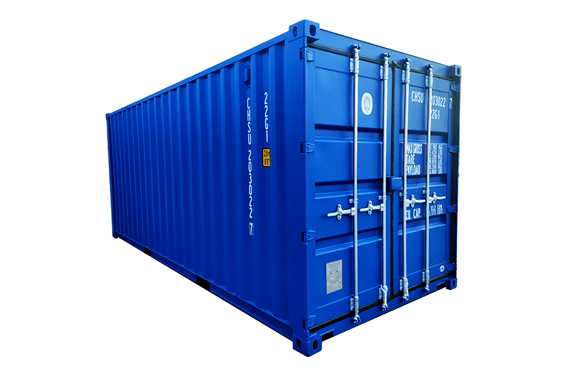 20-Fuß-Standard Außenansicht eines 20 Fuß DV Containers der CHS Container Group