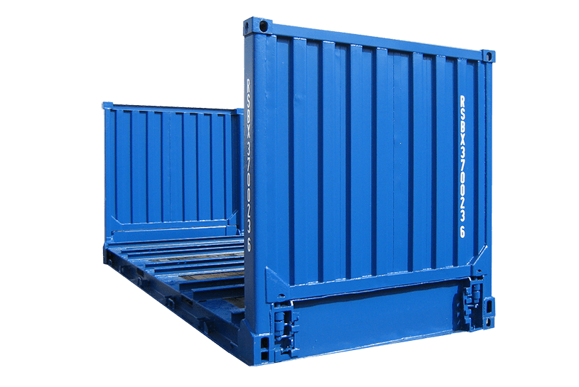 Ein Flatrack der CHS Container Group