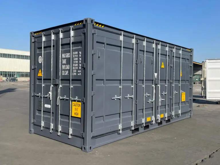 Product photo of a 20ft high-cube all-side-access container for sale through CHS Container Group.