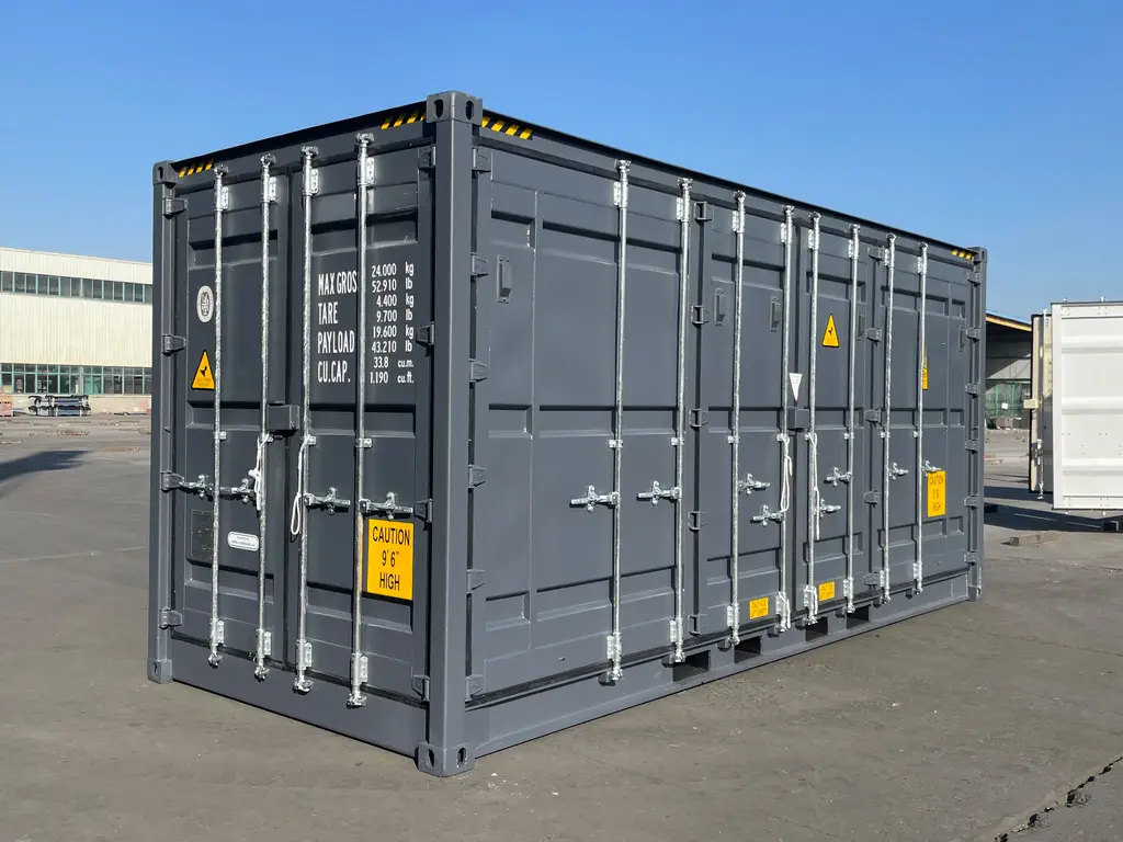 Product photo of a 20ft high-cube all-side-access container for sale through CHS Container Group.
