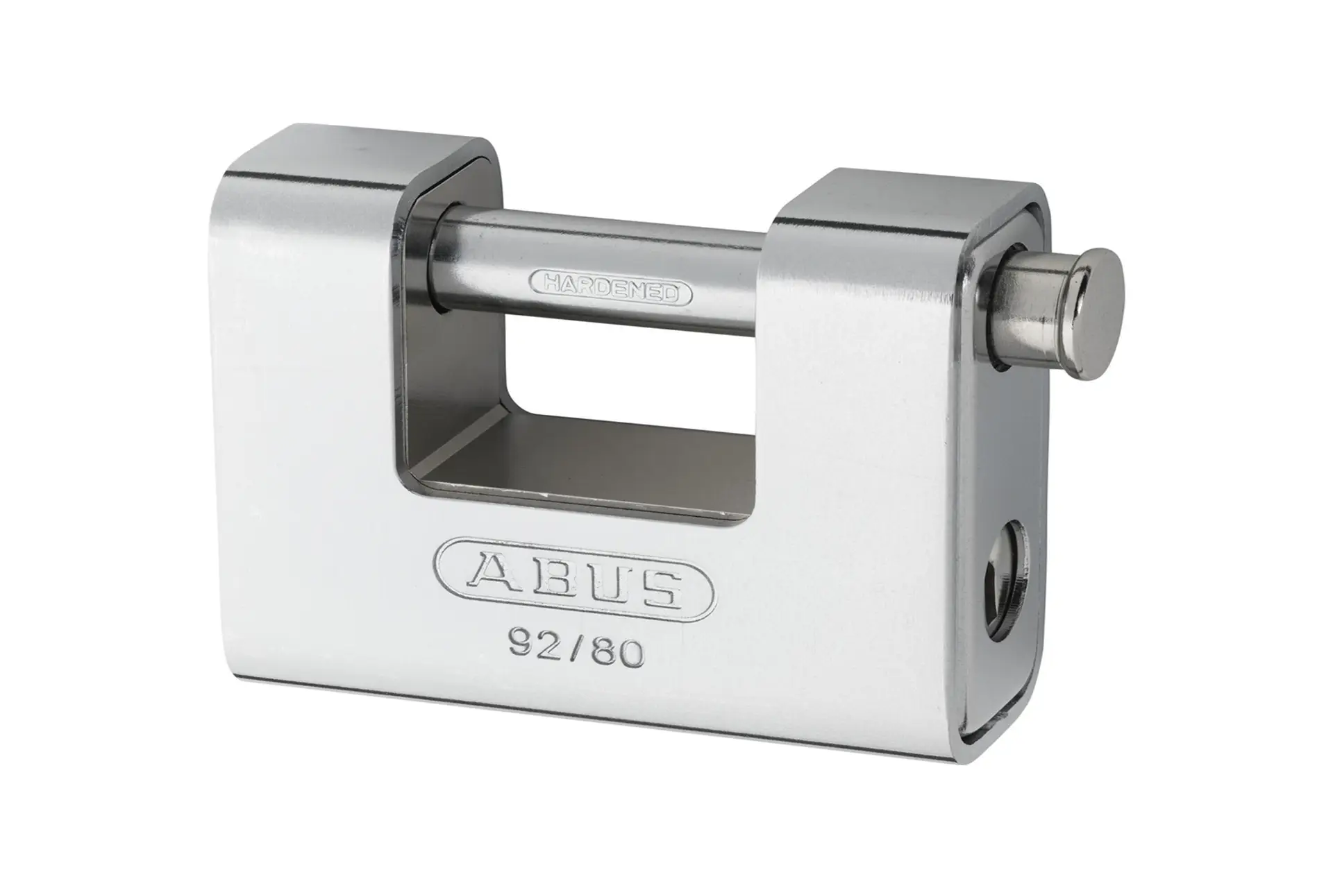 An ABUS Monoblock padlock for shipping containers, as sold by CHS Container Group