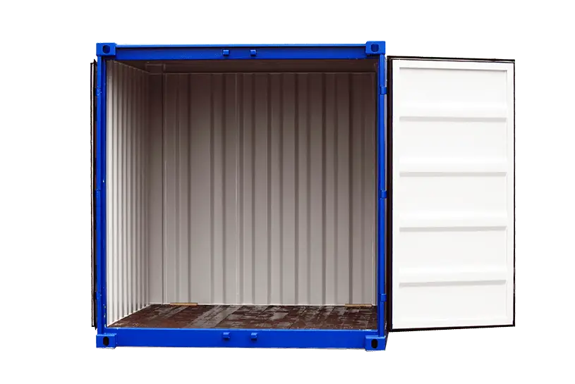 Innenansicht eines 10 Fuß Containers
