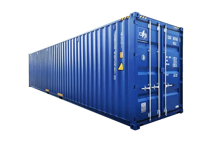 Außenansicht eines 40 Fuß High Cube Containers der CHS Container Group