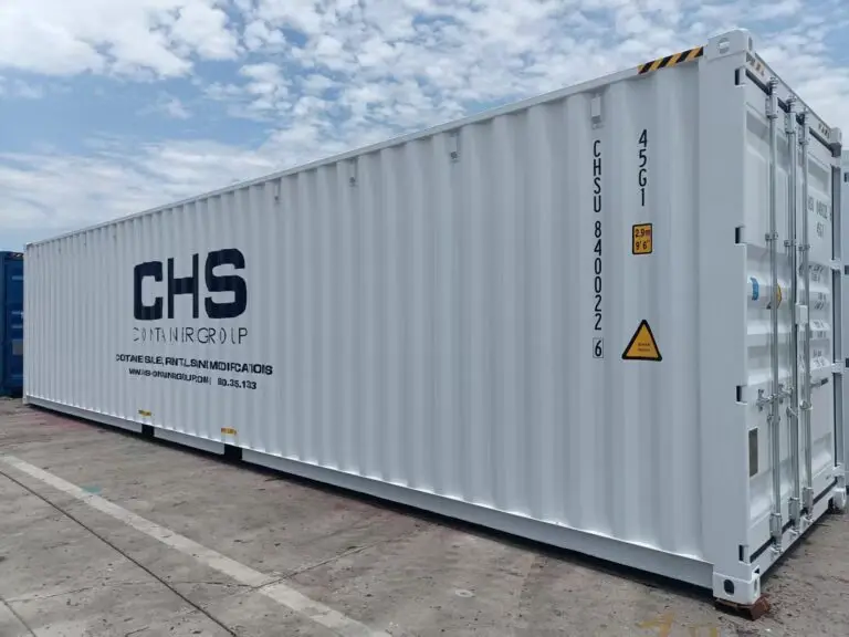 A CHS-branded 40ft high-cube shipping container for rent
